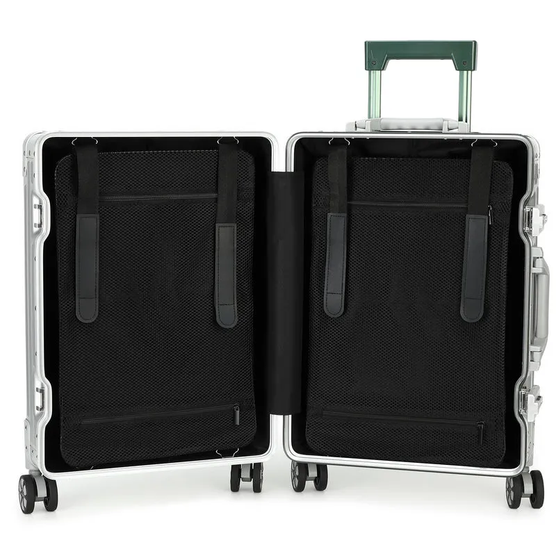 GREENWICH Maleta 100% ALUMINIO Praga Mediana 66.5cm