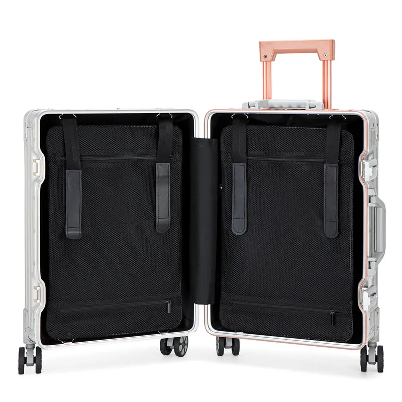GREENWICH Maleta 100% ALUMINIO Praga Mediana 66.5cm