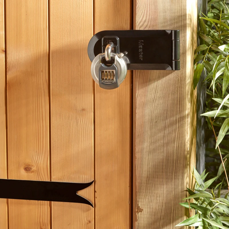 70mm wide Excell® zinc discus padlock with shrouded shackle; set your own combination