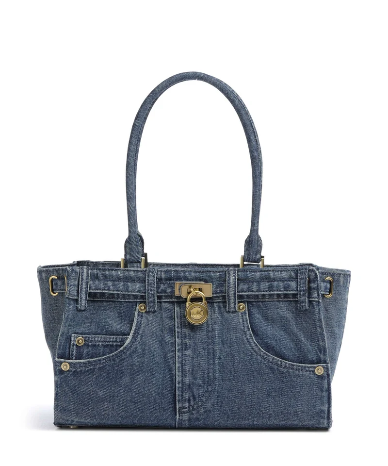 Michael Kors Hamilton Moderne Small Bolso de hombro light wash blue