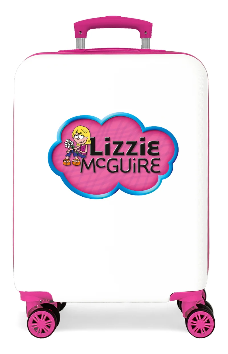 TROLLEY ABS 55CM.4R. LIZZIE MCGUIRE BLANCO-FUCSIA