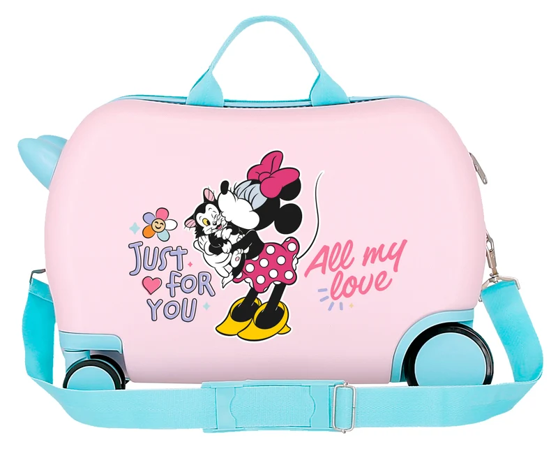 MALETA INF.ABS 4R.(2 MULTI.) 45CM. MINNIE ALL MY LOVE ROSA-T
