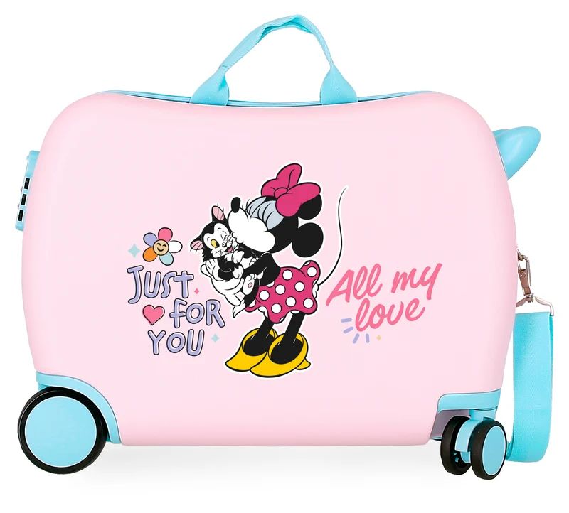 MALETA INF.ABS 4R.(2 MULTI.) 50CM. MINNIE ALL MY LOVE ROSA-T