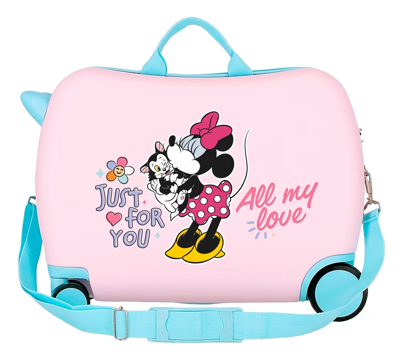 MALETA INF.ABS 4R.(2 MULTI.) 50CM. MINNIE ALL MY LOVE ROSA-T