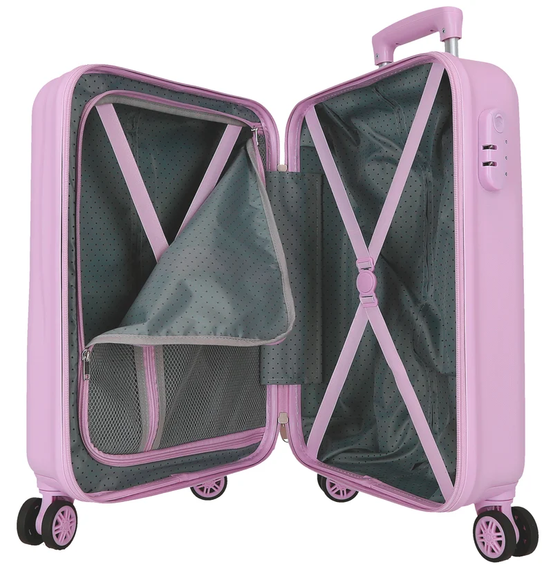 4331111 TROLLEY ABS 55CM. 4R. FROZEN IN THIS TOGETHER LILA