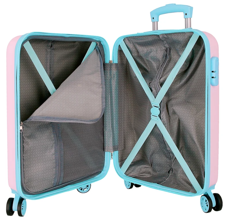 TROLLEY ABS 55CM.4R. MINNIE ALL MY LOVE ROSA-TURQUESA