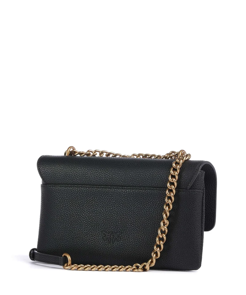Pinko Love Soft Mini Bolso de hombro nero/antique gold