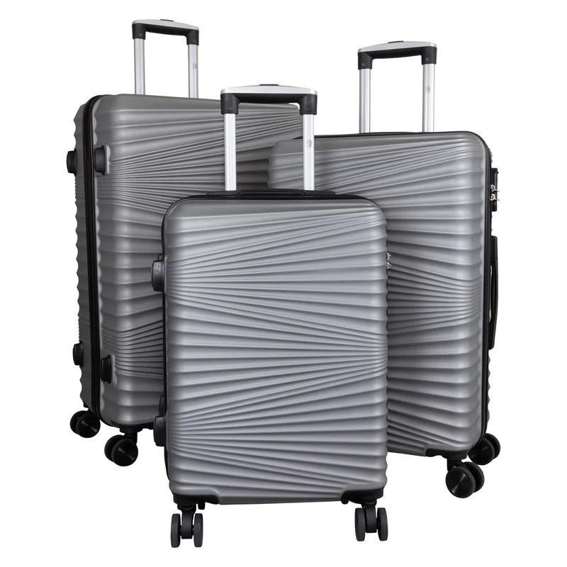ABS Kofferset 3tlg 'Luxor' silber