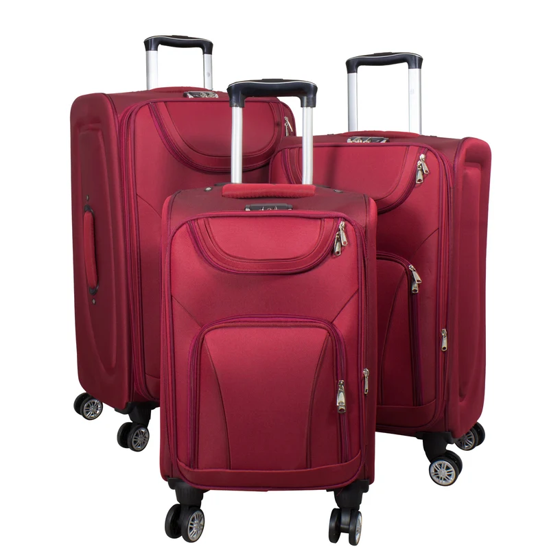 Nylon Kofferset 3tlg 'Maribor' rot