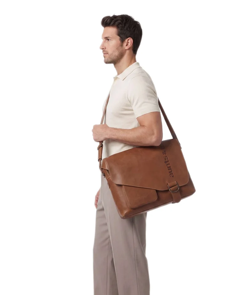 Aunts & Uncles Heritage Big Judd Bolso de mensajero tan