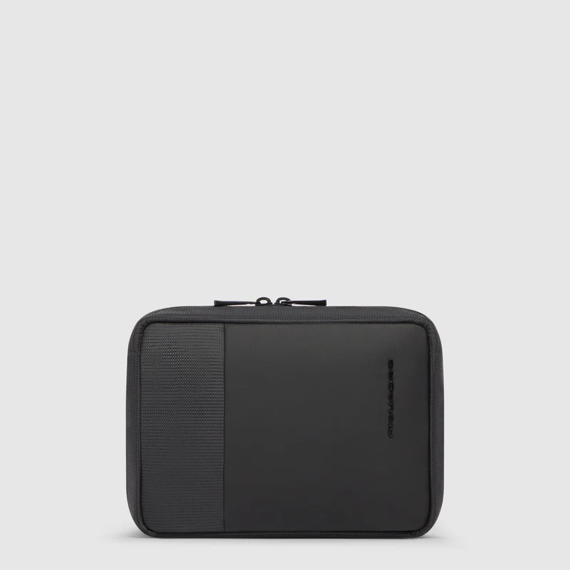 Beauty case uomo modulare in tessuto riciclato