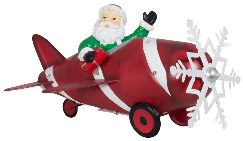 Santa im Flugzeug 33cm / VE-4
