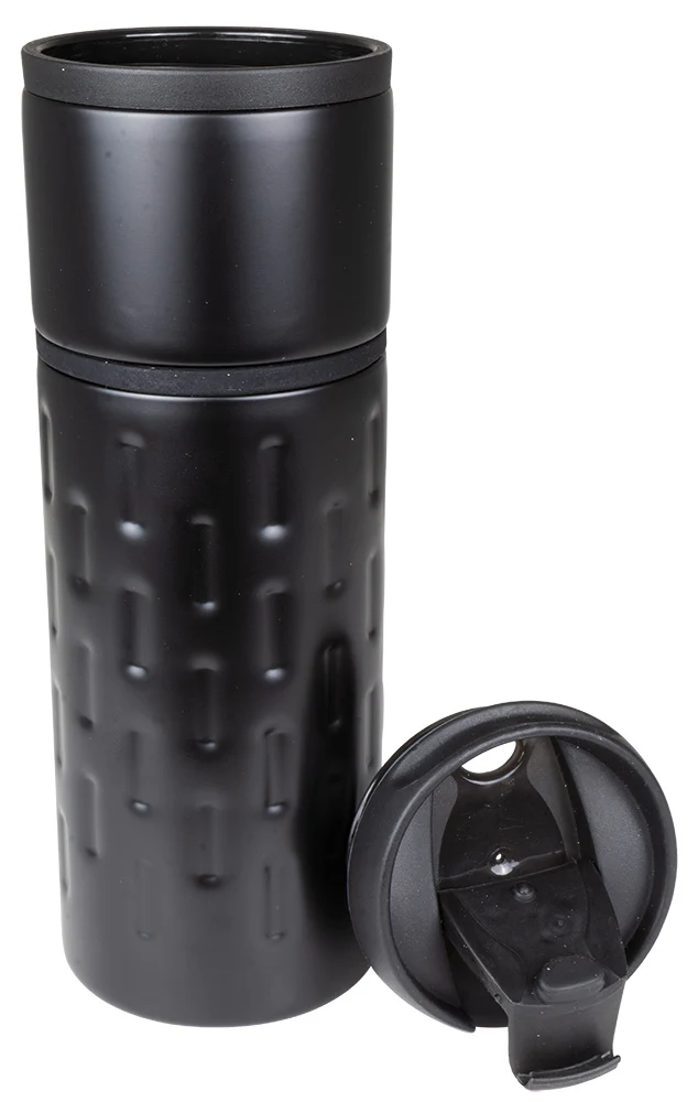 Isolierbecher Edelstahl 0,4 Liter, schwarz, VE-24