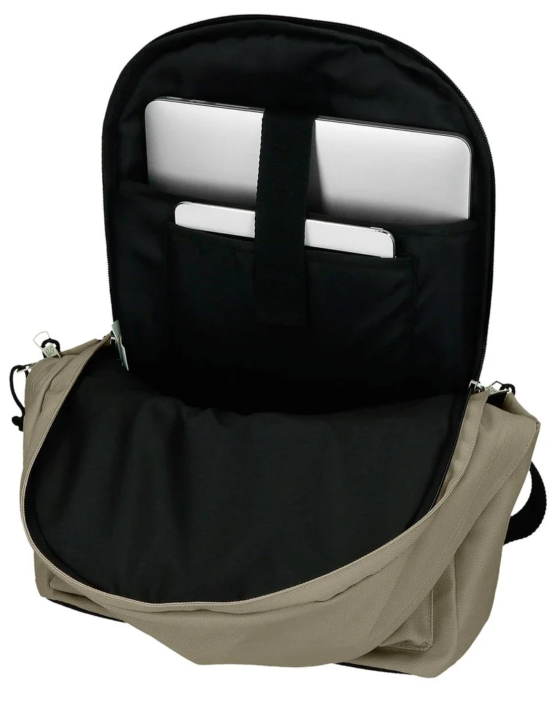 63324H5 MOCHILA PORTAORD. 44CM 2C. PJL ARIS EVERGREEN TAUPE