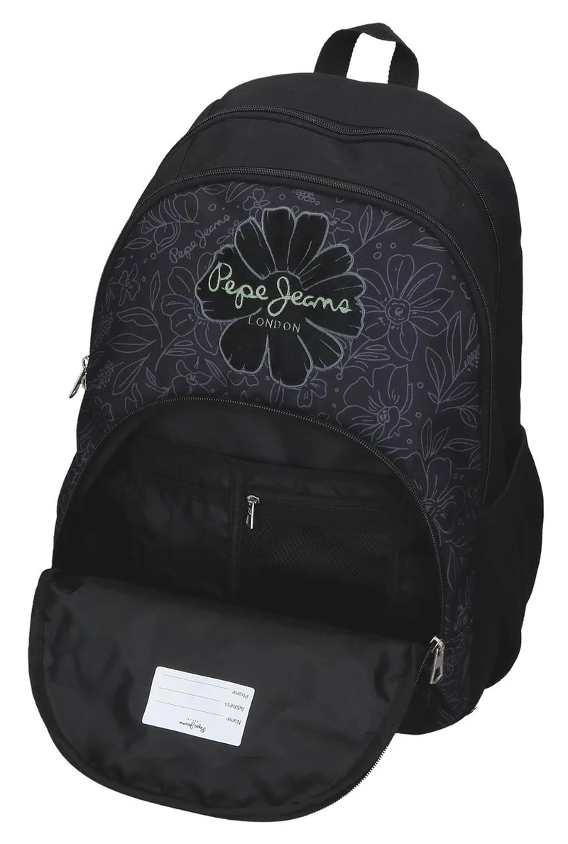 61325V1 MOCHILA ADAP. 44CM 2C. C/CARRO. PJL ELOISE NEGRO