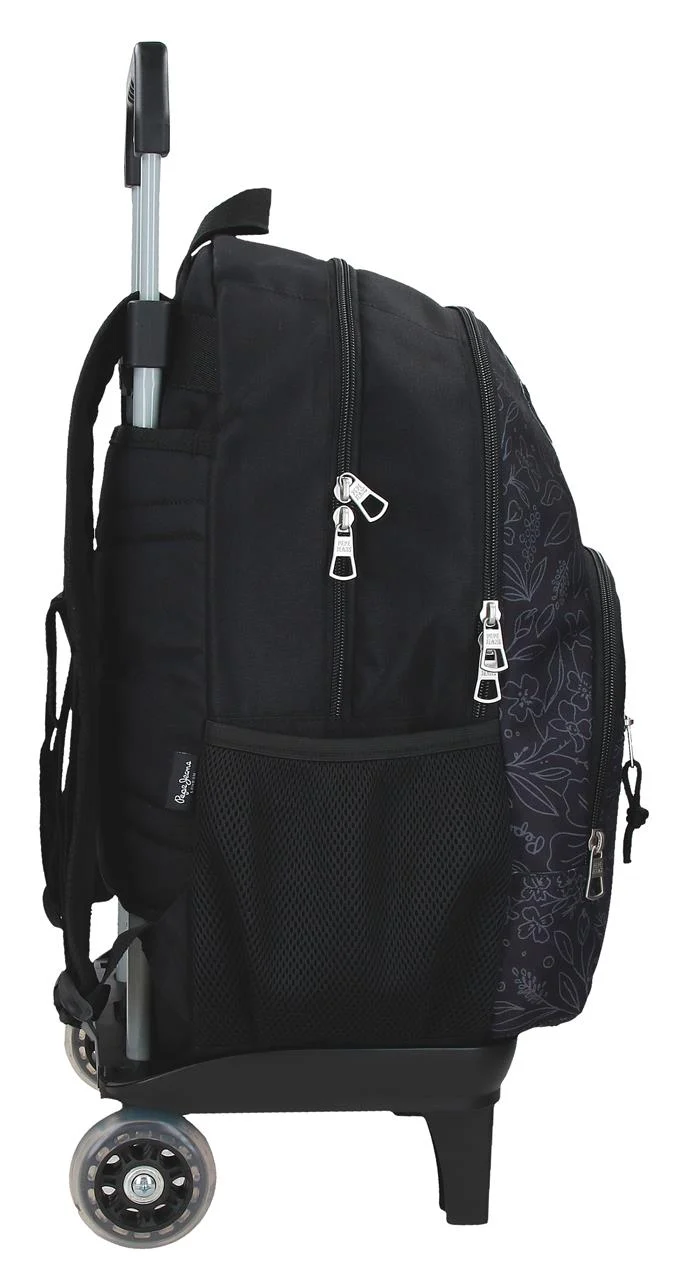 61325V1 MOCHILA ADAP. 44CM 2C. C/CARRO. PJL ELOISE NEGRO