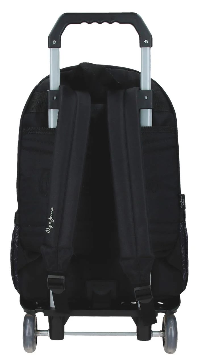 61323V1 MOCHILA ADAP. 44CM 2B LAT. C/CARRO. PJL ELOISE NEGRO