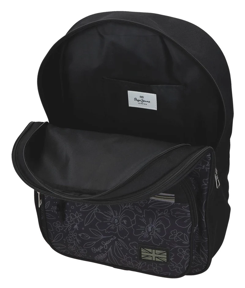 61322V1 MOCHILA ADAP. 40CM 2C. C/CARRO. PJL ELOISE NEGRO