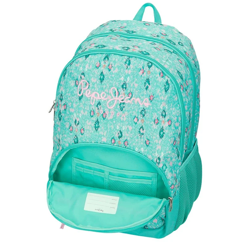 61125V1 MOCHILA ADAP. 44CM 2C. C/CARRO. PJL SUN TUR VERD