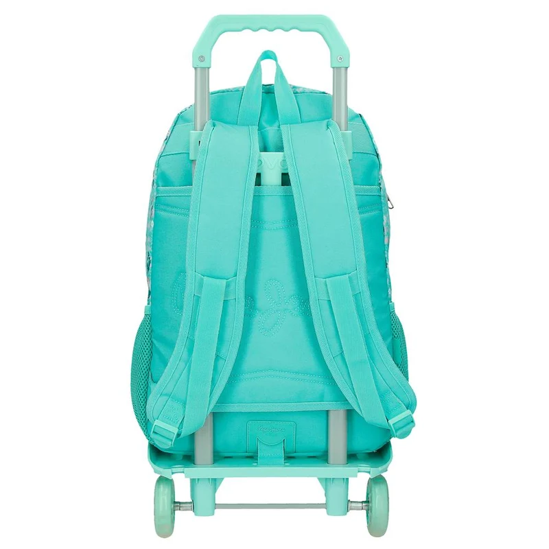 61125V1 MOCHILA ADAP. 44CM 2C. C/CARRO. PJL SUN TUR VERD