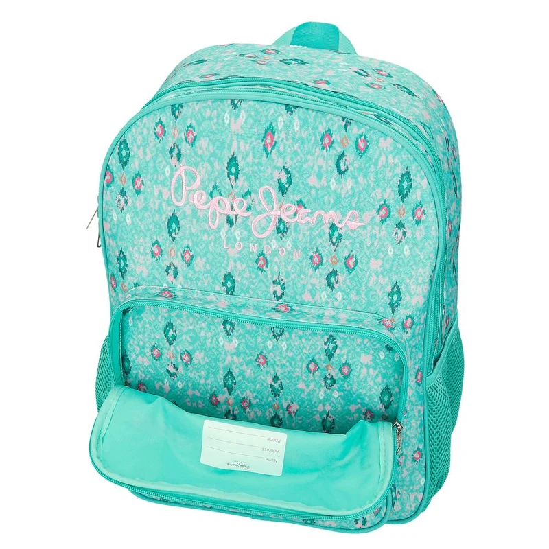 61122V1 MOCHILA ADAP. 40CM 2C. C/CARRO. PJL SUN TURQUESA VER
