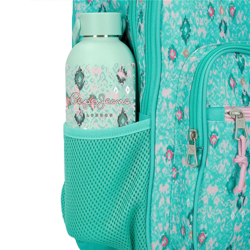 61122V1 MOCHILA ADAP. 40CM 2C. C/CARRO. PJL SUN TURQUESA VER
