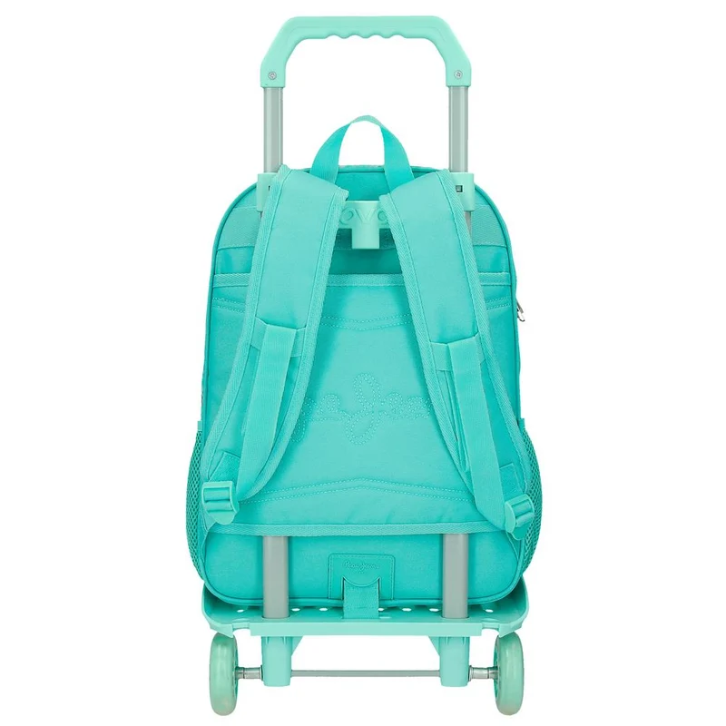 61122V1 MOCHILA ADAP. 40CM 2C. C/CARRO. PJL SUN TURQUESA VER