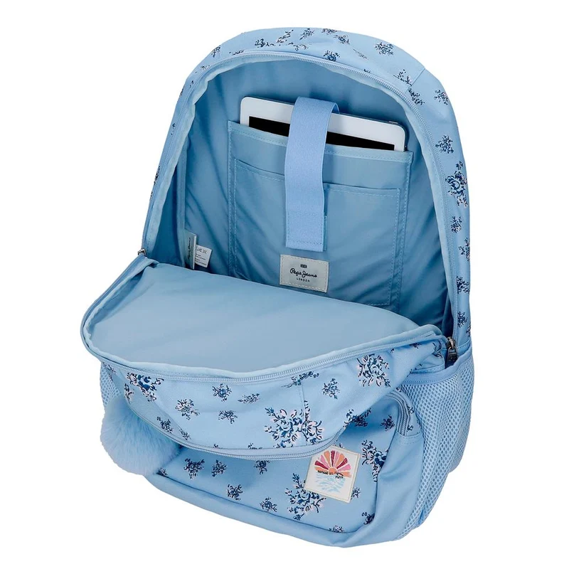 60825V2 MOCHILA ADAP. 44CM 2C. C/CARRO. PJL OLIVIA AZU CL