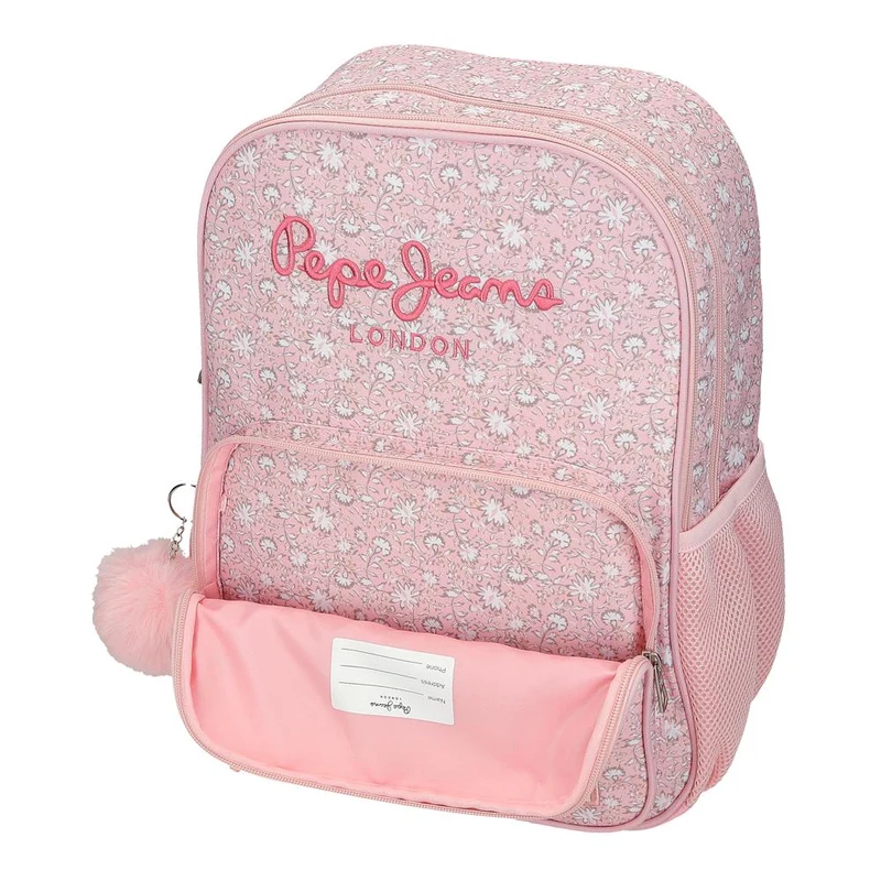 60722V1 MOCHILA ADAP. 40CM 2C. C/CARRO. PJL MIA ROSA CLARO