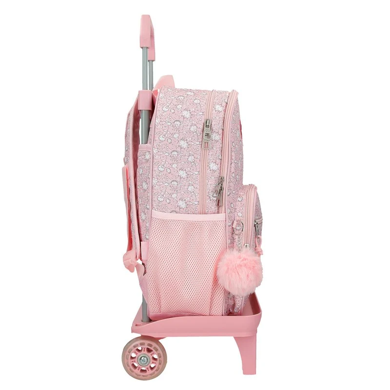 60722V1 MOCHILA ADAP. 40CM 2C. C/CARRO. PJL MIA ROSA CLARO