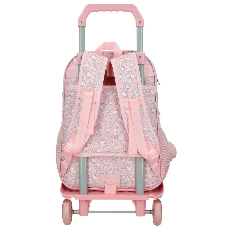 60722V1 MOCHILA ADAP. 40CM 2C. C/CARRO. PJL MIA ROSA CLARO