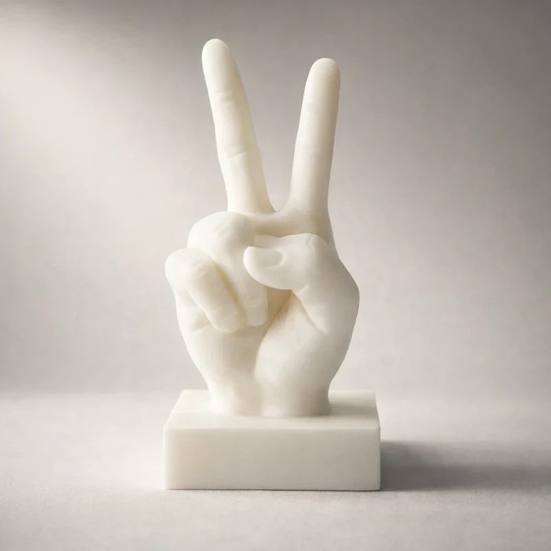 Mano amor y paz / V de Victoria (molde de silicona)