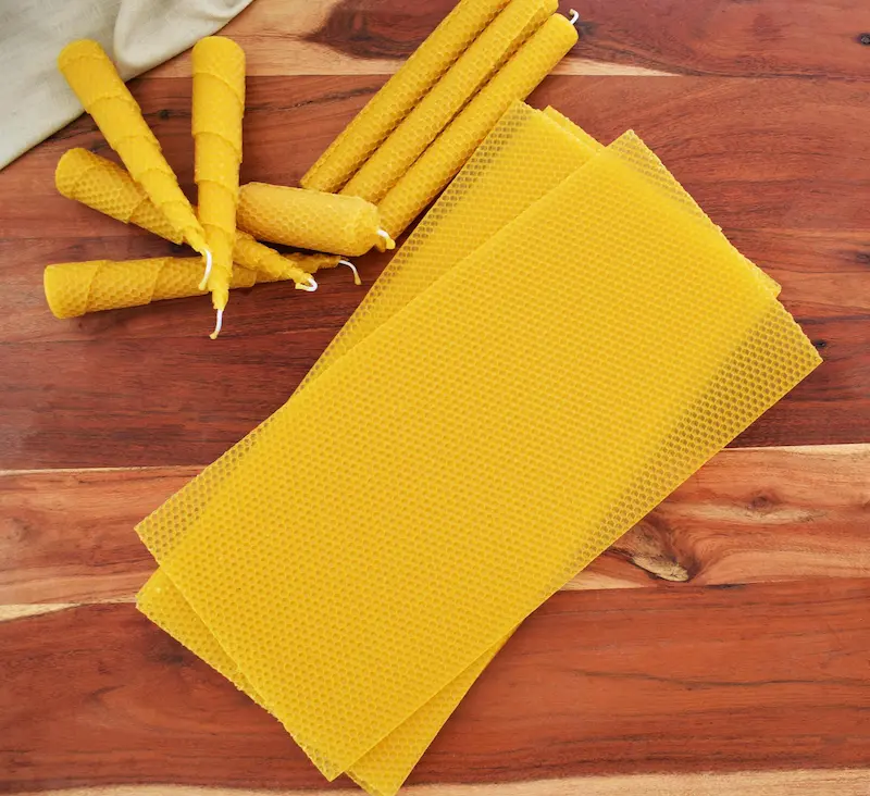 Láminas de cera de abeja natural / cera de miel (pack x2) - 20x40cm