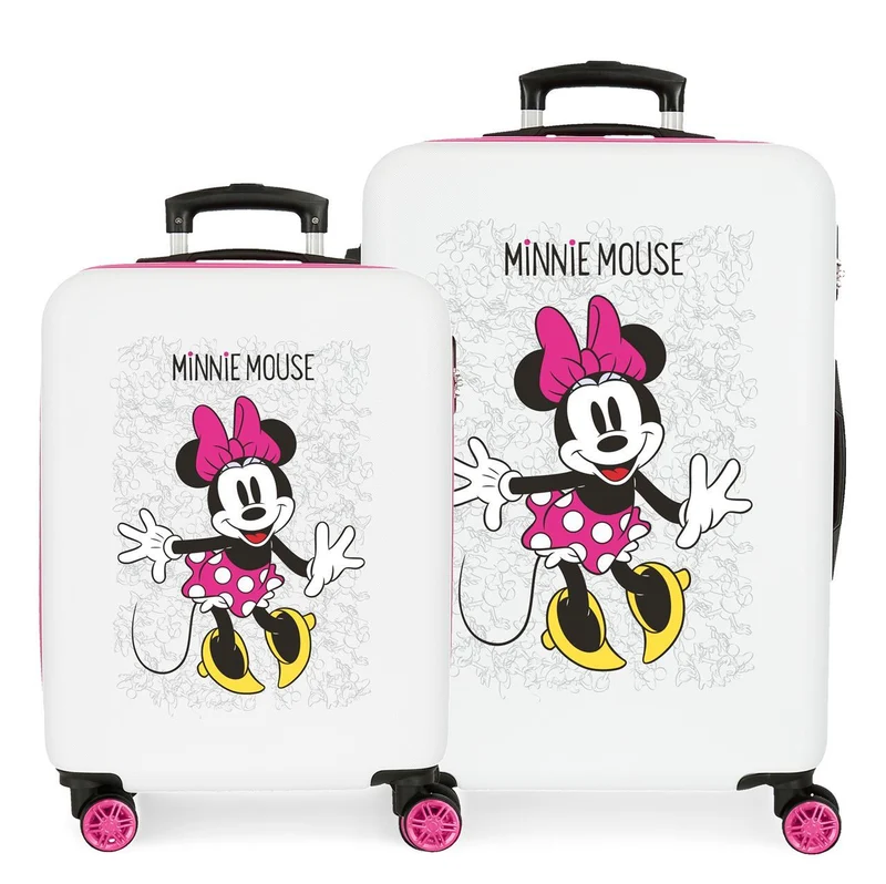 4681964 SET/2 TROLLEY ABS 55-68CM.4R.MINNIE ENJOY THE DAY