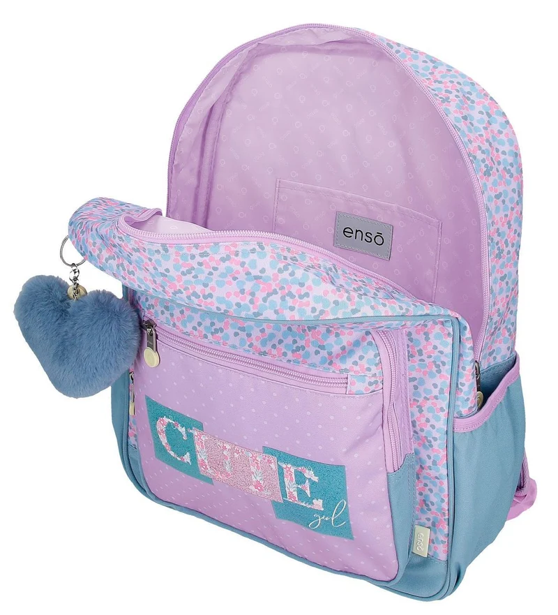95324T1 MOCHILA ADAP. C/CARRO 38CM.ENSO CUTE GIRL