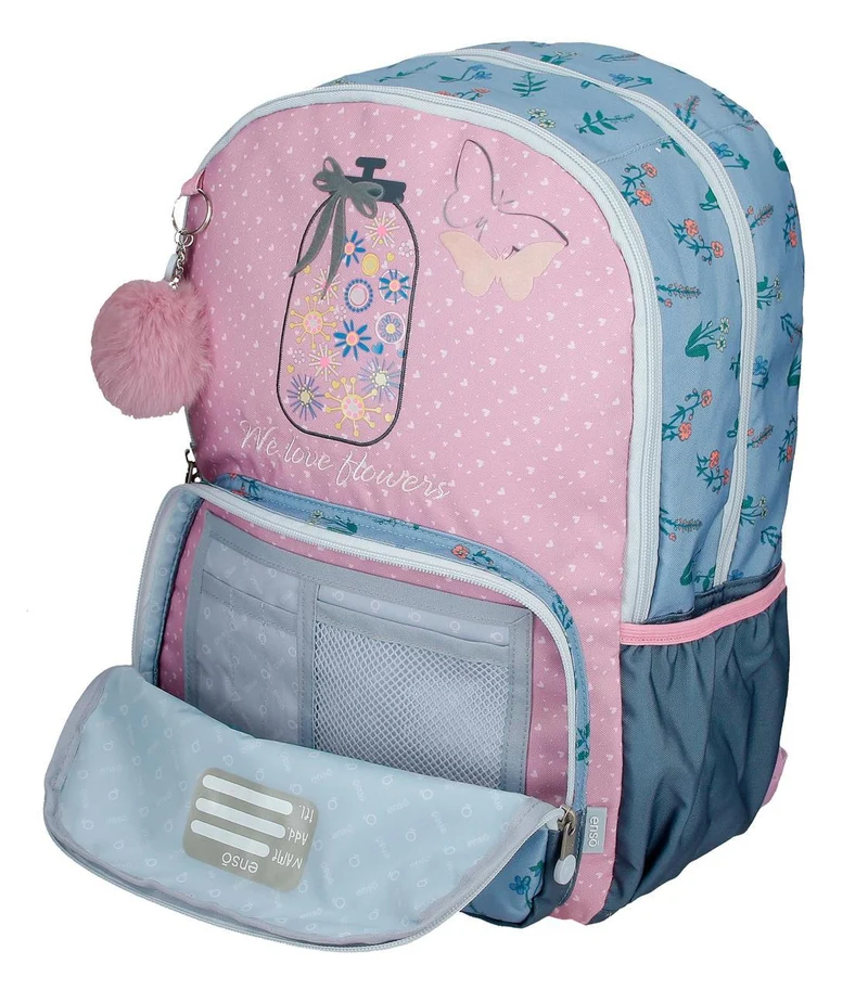 94424T1 MOCHILA ADAP.44CM.C/CARRO ENSO WE LOVE FLOWERS