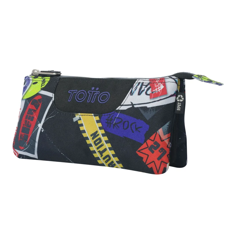 TOTTO Mochila escolar con ruedas Renglones + Estuche Tablero - 8C5 Sticky