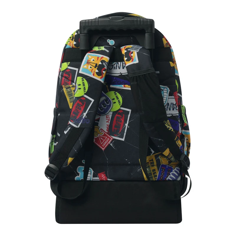 TOTTO Mochila escolar con ruedas Renglones + Estuche Tablero - 8C5 Sticky