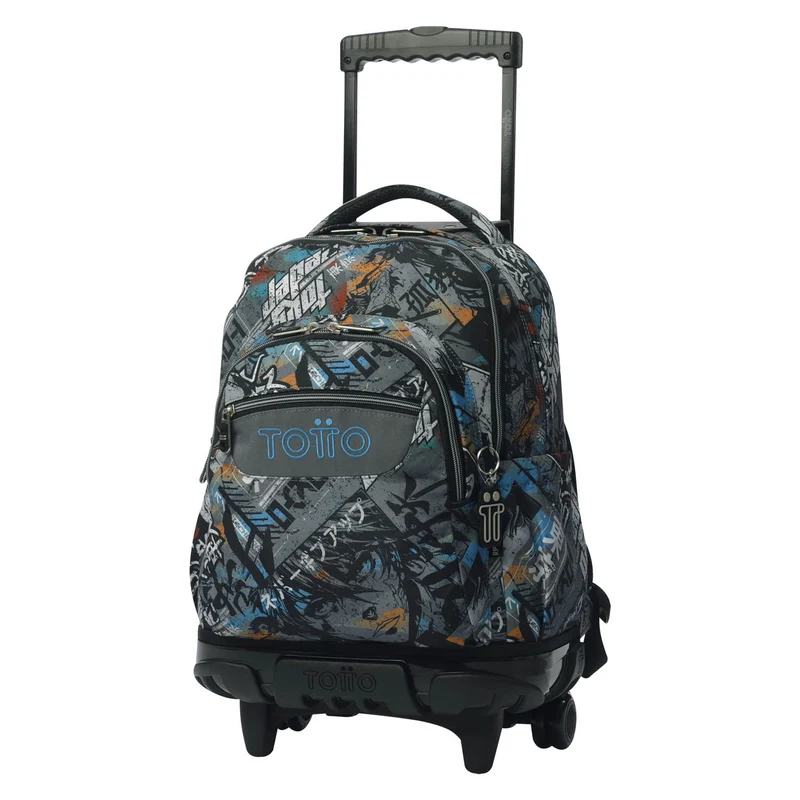 TOTTO Mochila escolar con ruedas Renglones + Estuche Tablero - 7YL Okubo