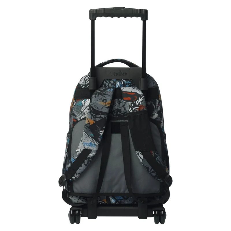 TOTTO Mochila escolar con ruedas Renglones + Estuche Tablero - 7YL Okubo