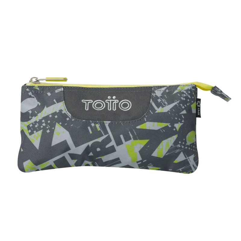 TOTTO Mochila escolar con ruedas Renglones + Estuche Tablero - 7YJ Texgrunge
