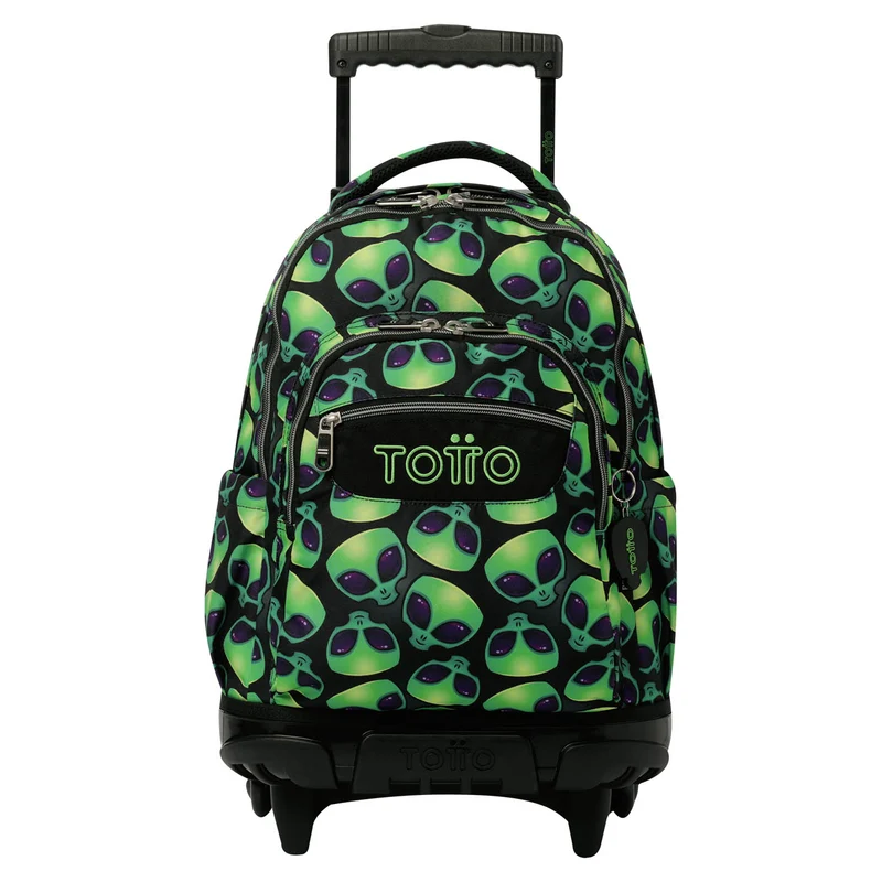 TOTTO Mochila escolar con ruedas Renglones + Estuche Tablero - 6DS Ali