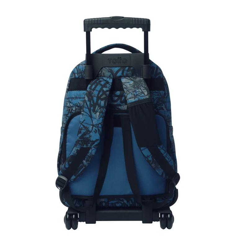 TOTTO Mochila escolar con ruedas Renglones + Estuche Tablero - 4EC Urban Graph