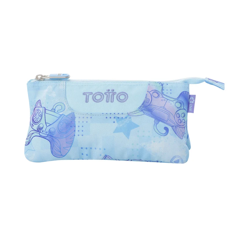 TOTTO Mochila escolar con ruedas Renglones + Estuche Tablero - 1FY Polar