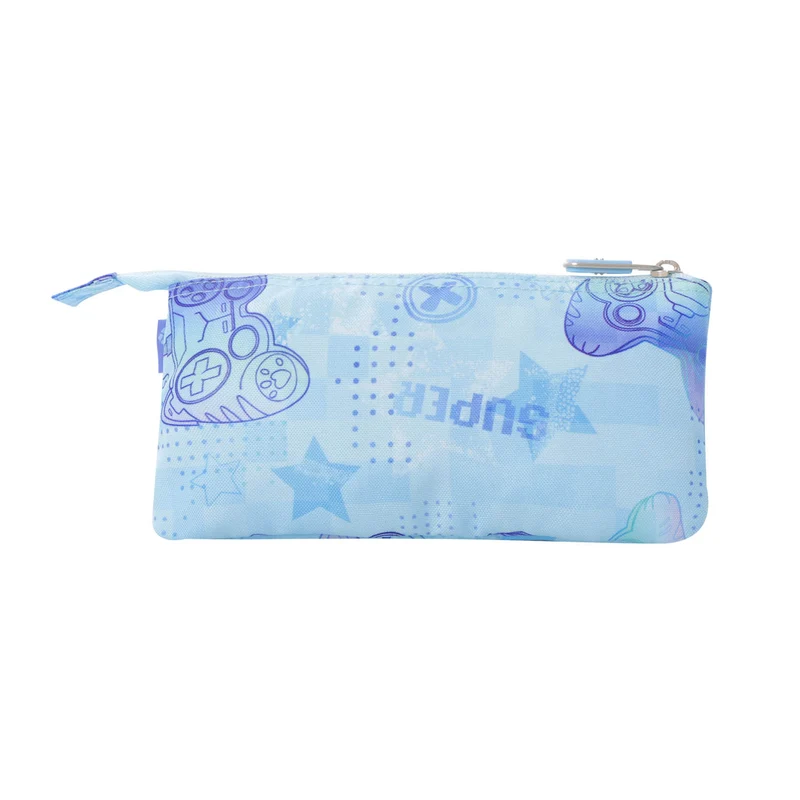 TOTTO Mochila escolar con ruedas Renglones + Estuche Tablero - 1FY Polar