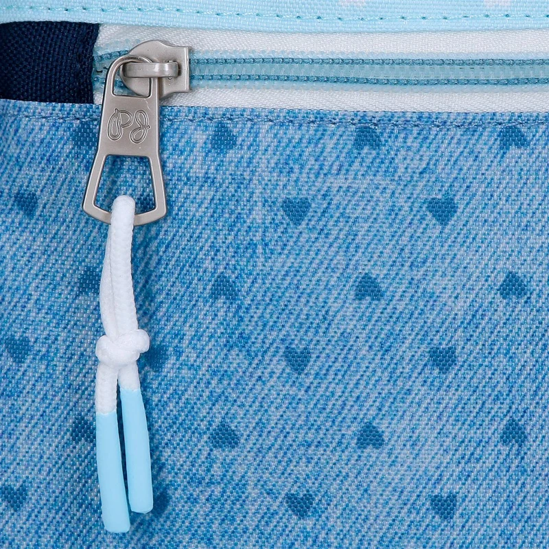 68223T2 MOCHILA ADAP.42CM.C/CARRO PJL NONI DENIM AZUL CLAR
