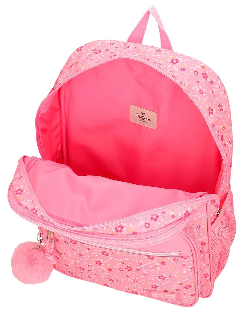 67122T3 MOCHILA ADAP. 40CM. 2C. C/CARRO PJL ALENKA ROSA