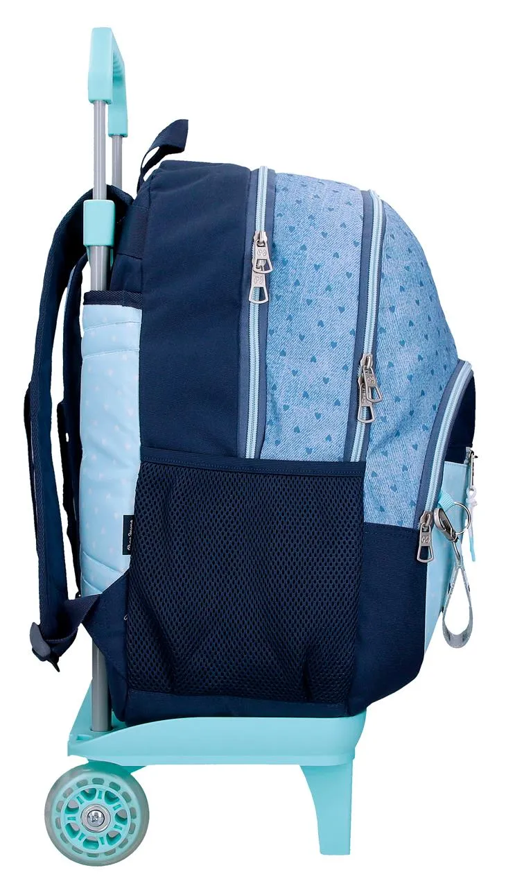 68225T2 MOCHILA ADAP.44CM.2C.C/CARRO PJL NONI DEMIN AZUL C