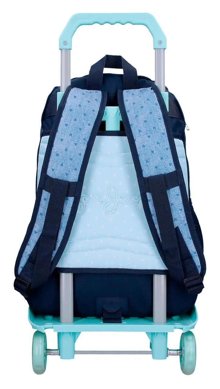 68225T2 MOCHILA ADAP.44CM.2C.C/CARRO PJL NONI DEMIN AZUL C