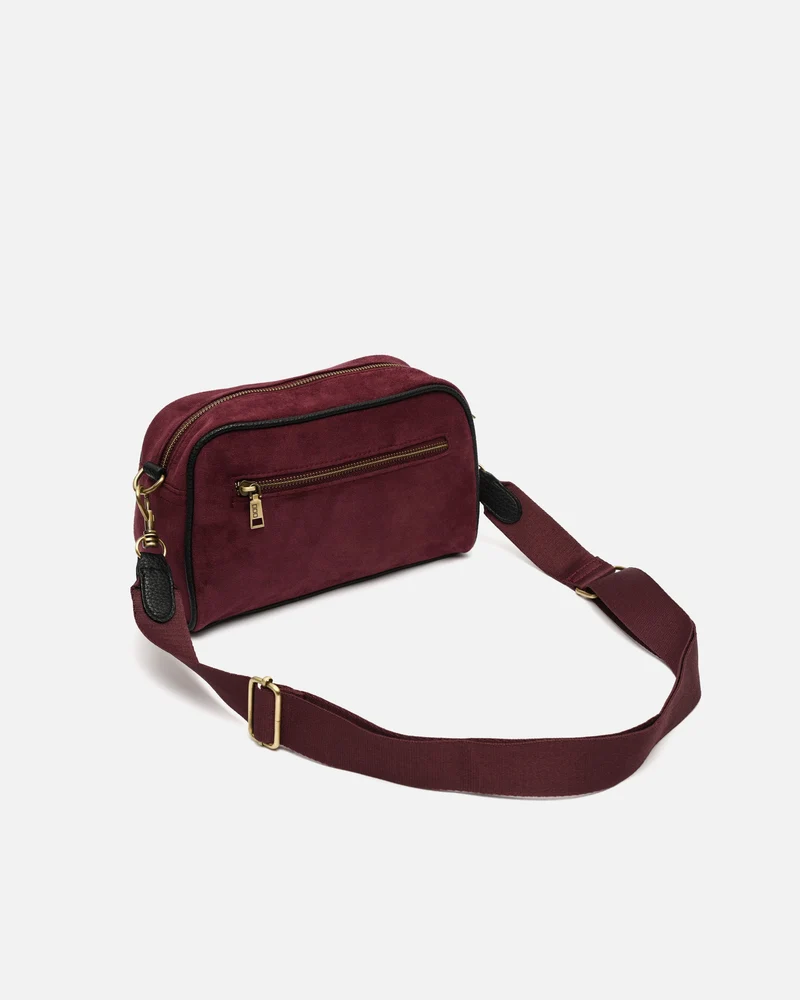 Mider bolso bandolera efecto ante y estampado animal print